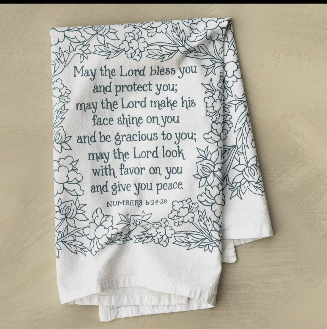 May the Lord Bless you Tea Towel