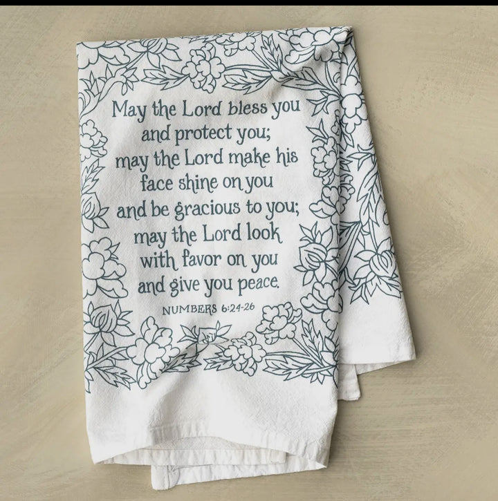 May the Lord Bless you Tea Towel