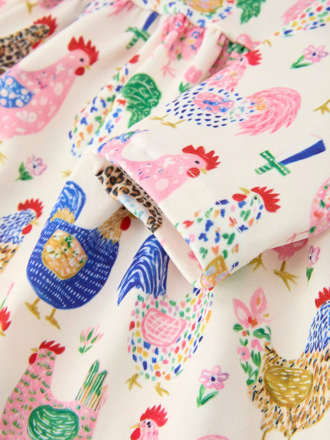 Fall Farm Chickens Twirl Dress