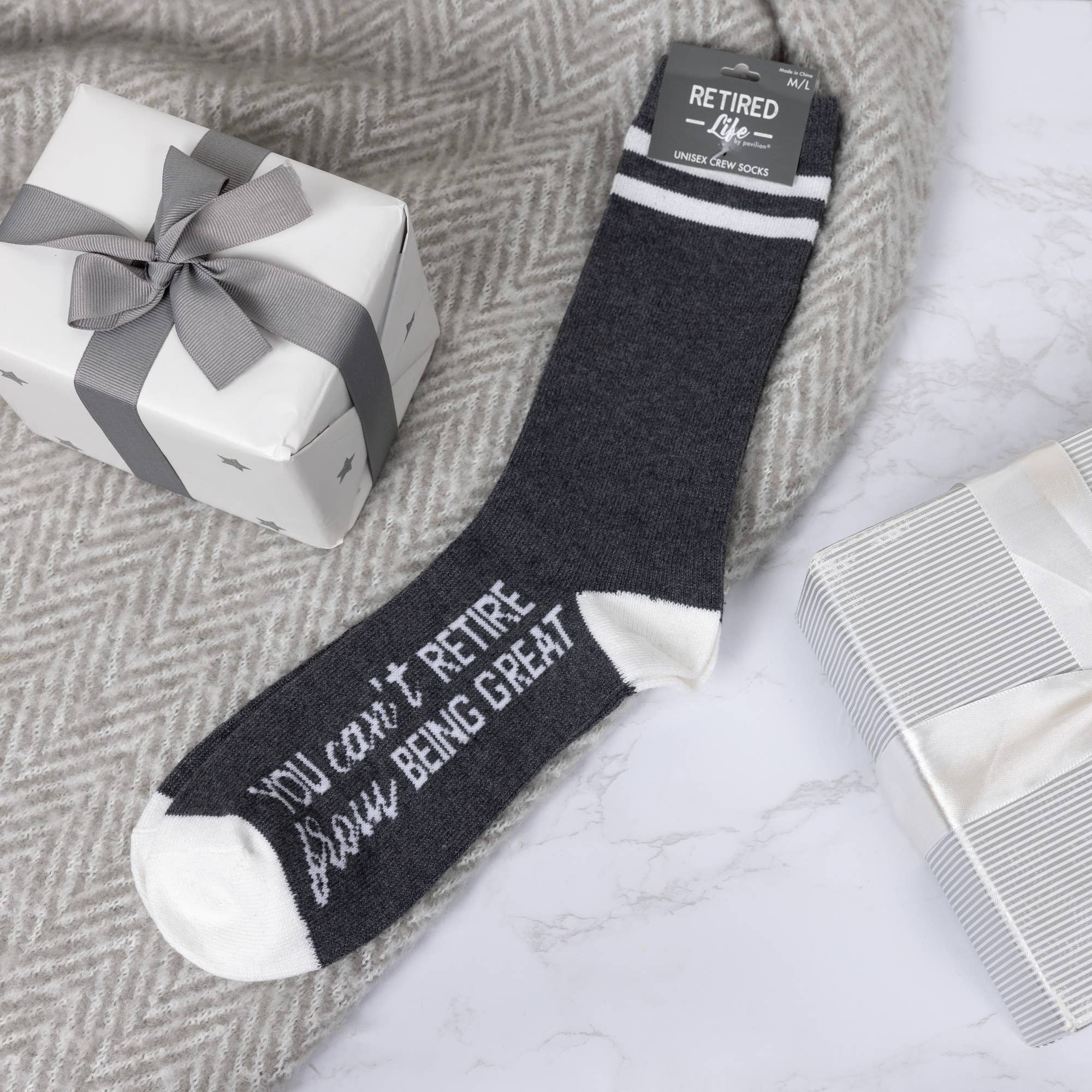 You Can't Retire - Crew Socks, Size S/M