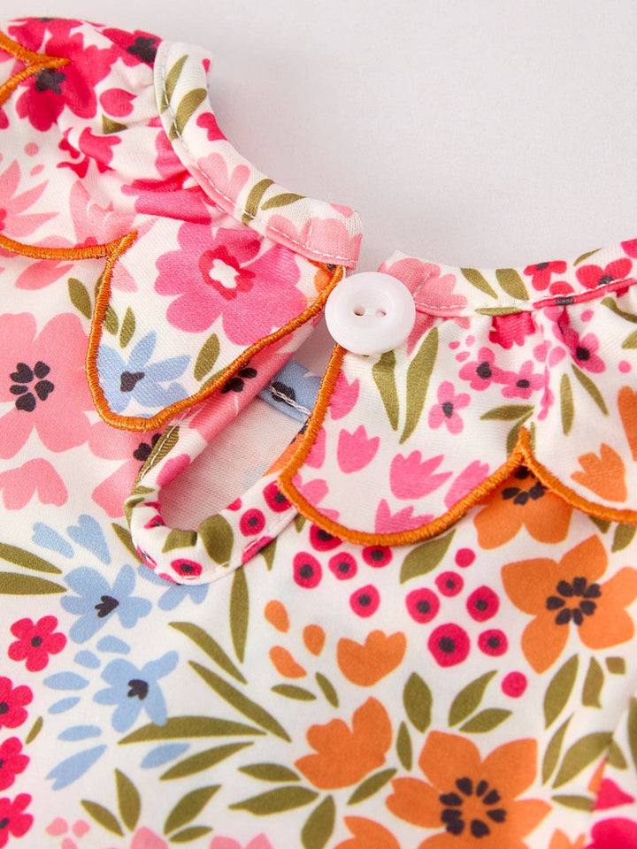 Pumpkin Bow Smocked Romper