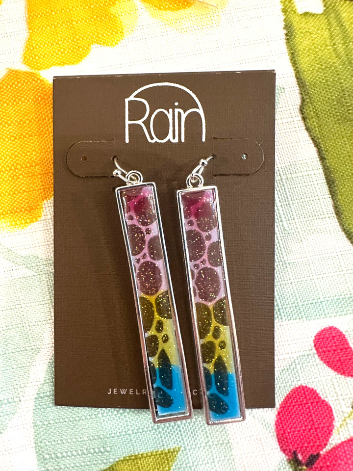 Rain Multi- Colored Stone Earrings