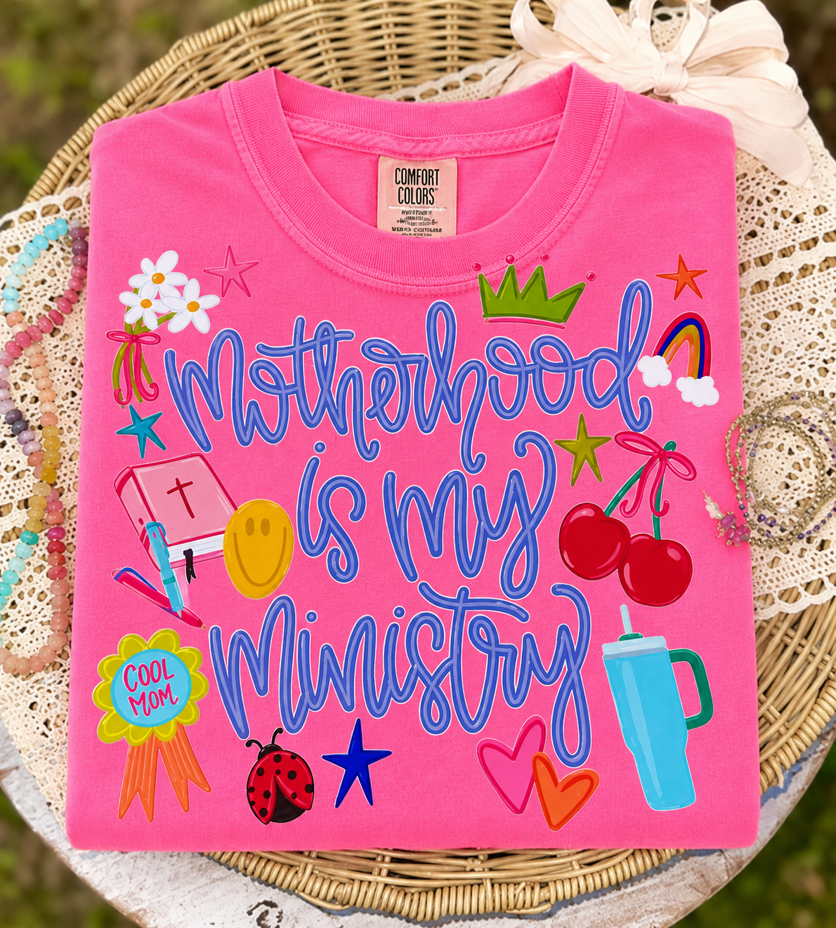 Motherhood is My Ministry Tee: Comfort Colors
