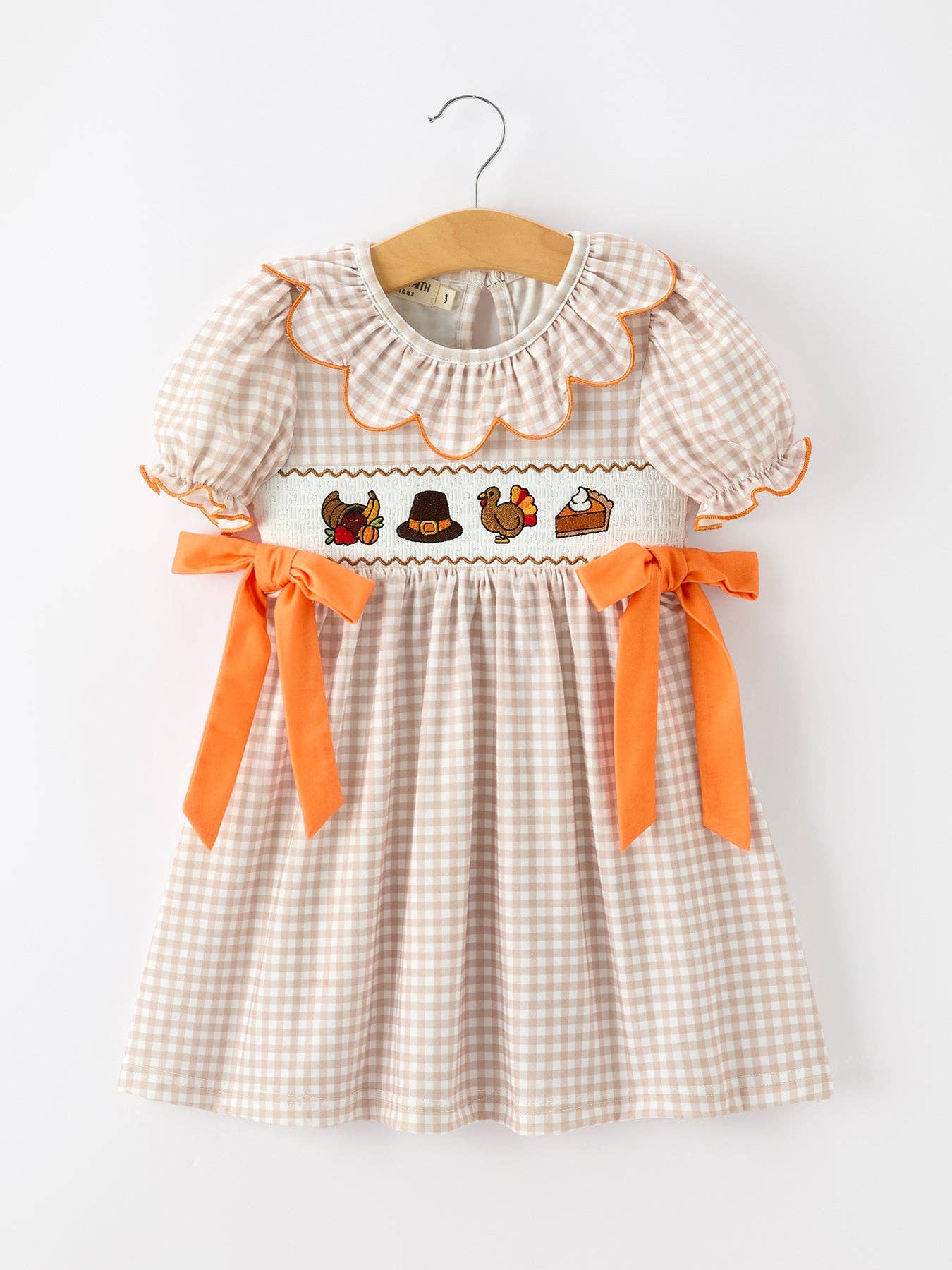 Thanksgiving Smocked Girls Dress