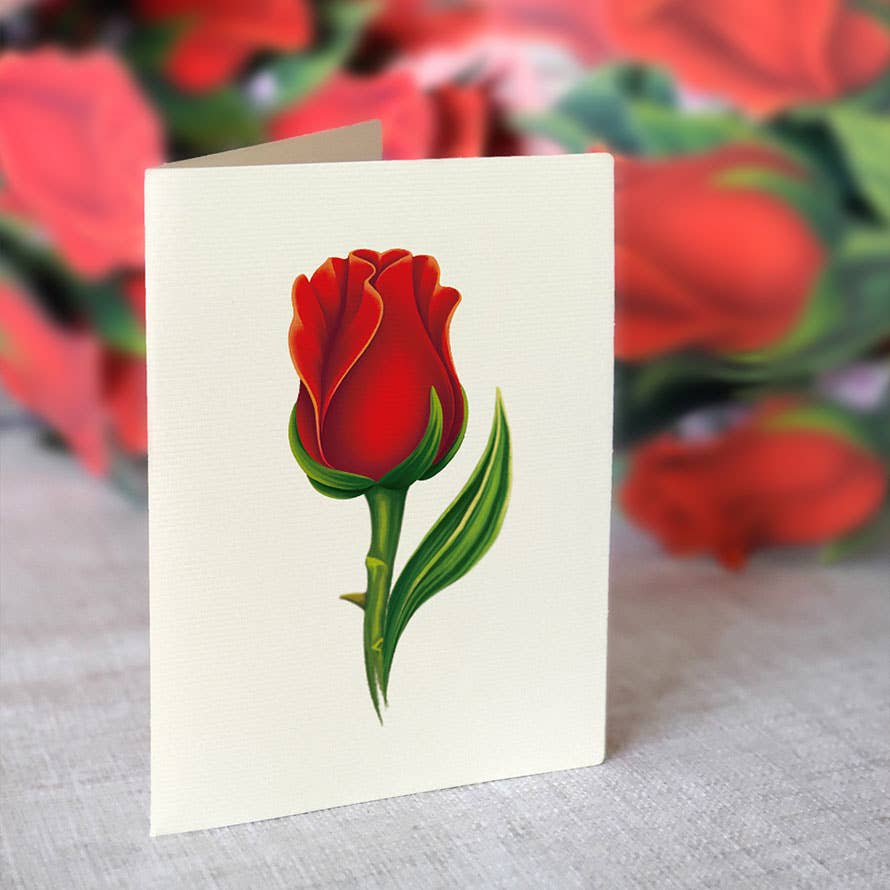 Red Roses (8 Pop-up Greeting Cards)