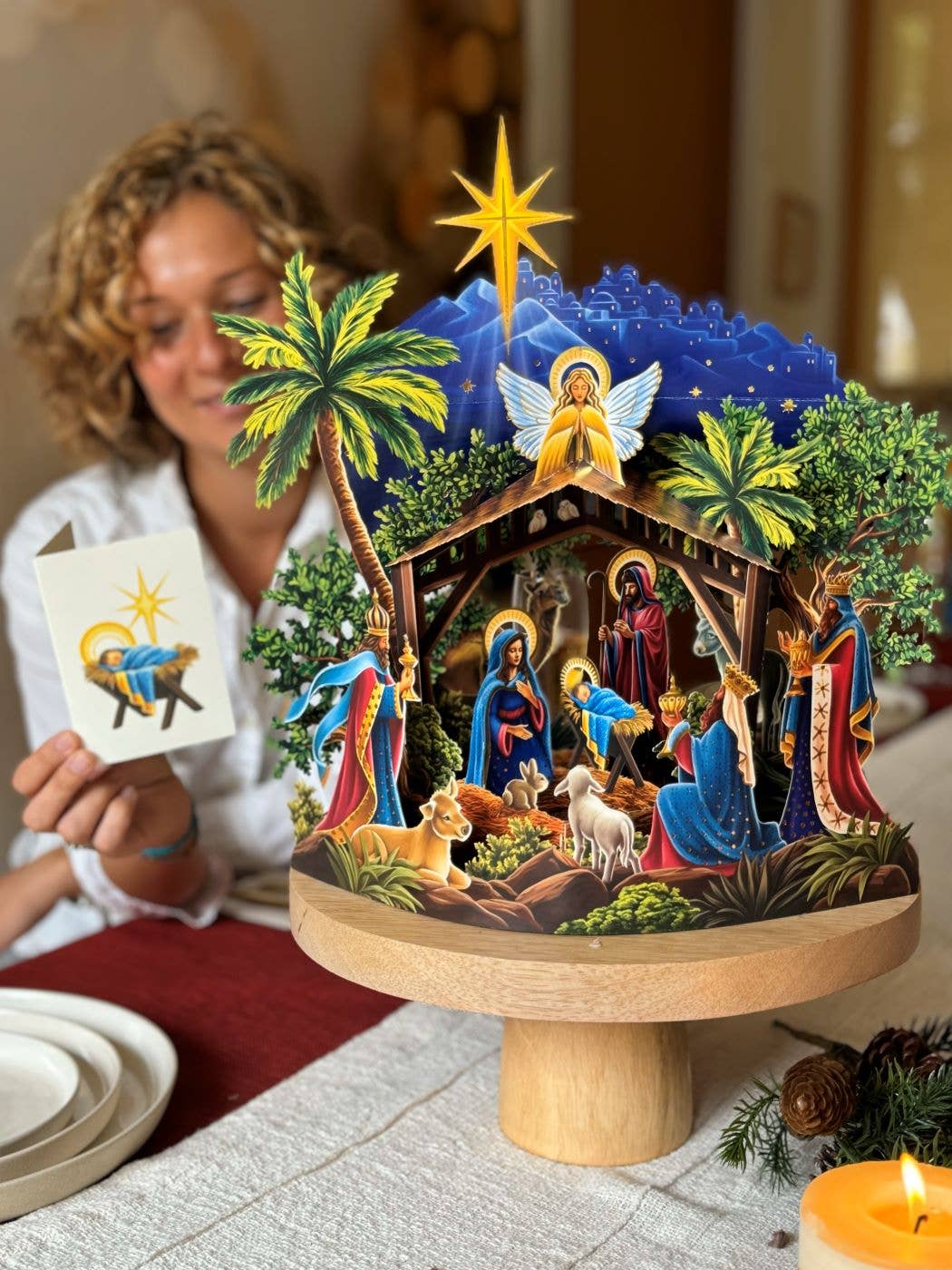 Starlit Nativity (6 Pop-up Greeting Cards)