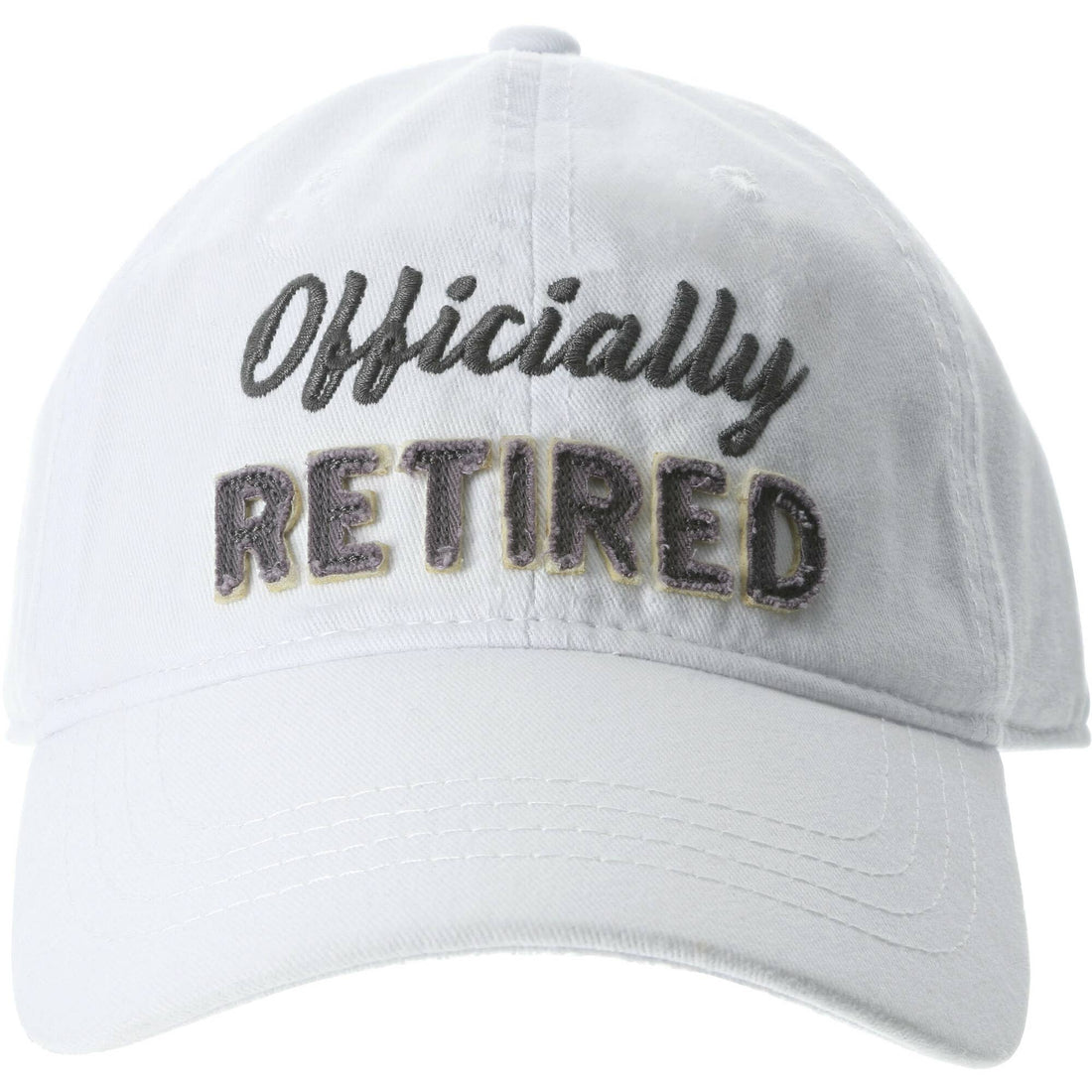 Officially Retired- White Adjustable Hat