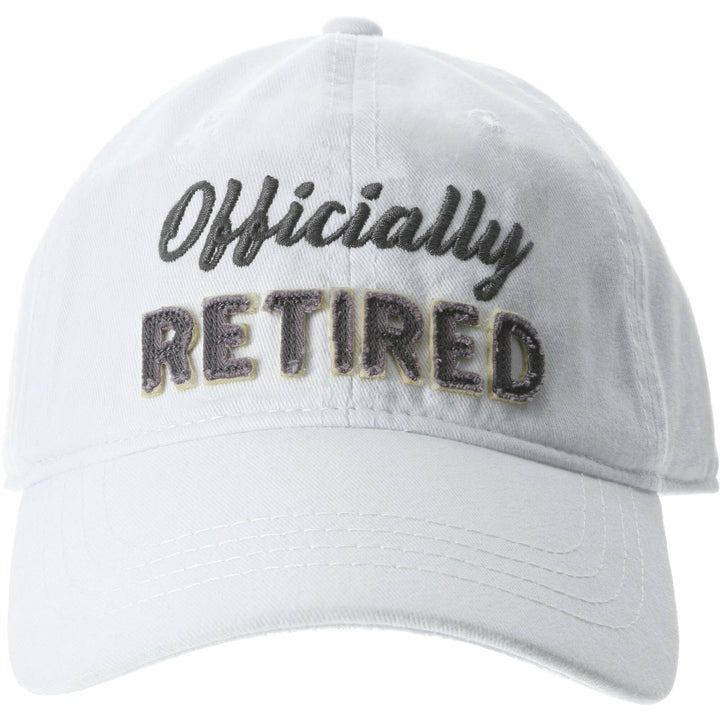 Officially Retired- White Adjustable Hat