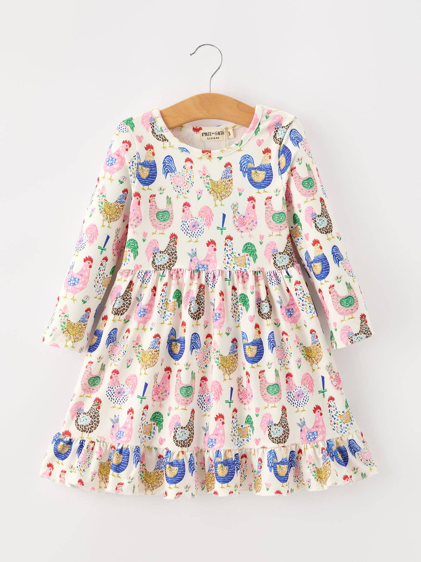 Fall Farm Chickens Twirl Dress