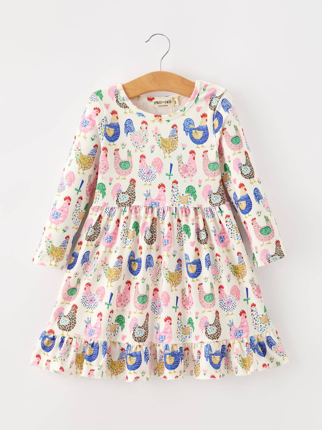 Fall Farm Chickens Twirl Dress