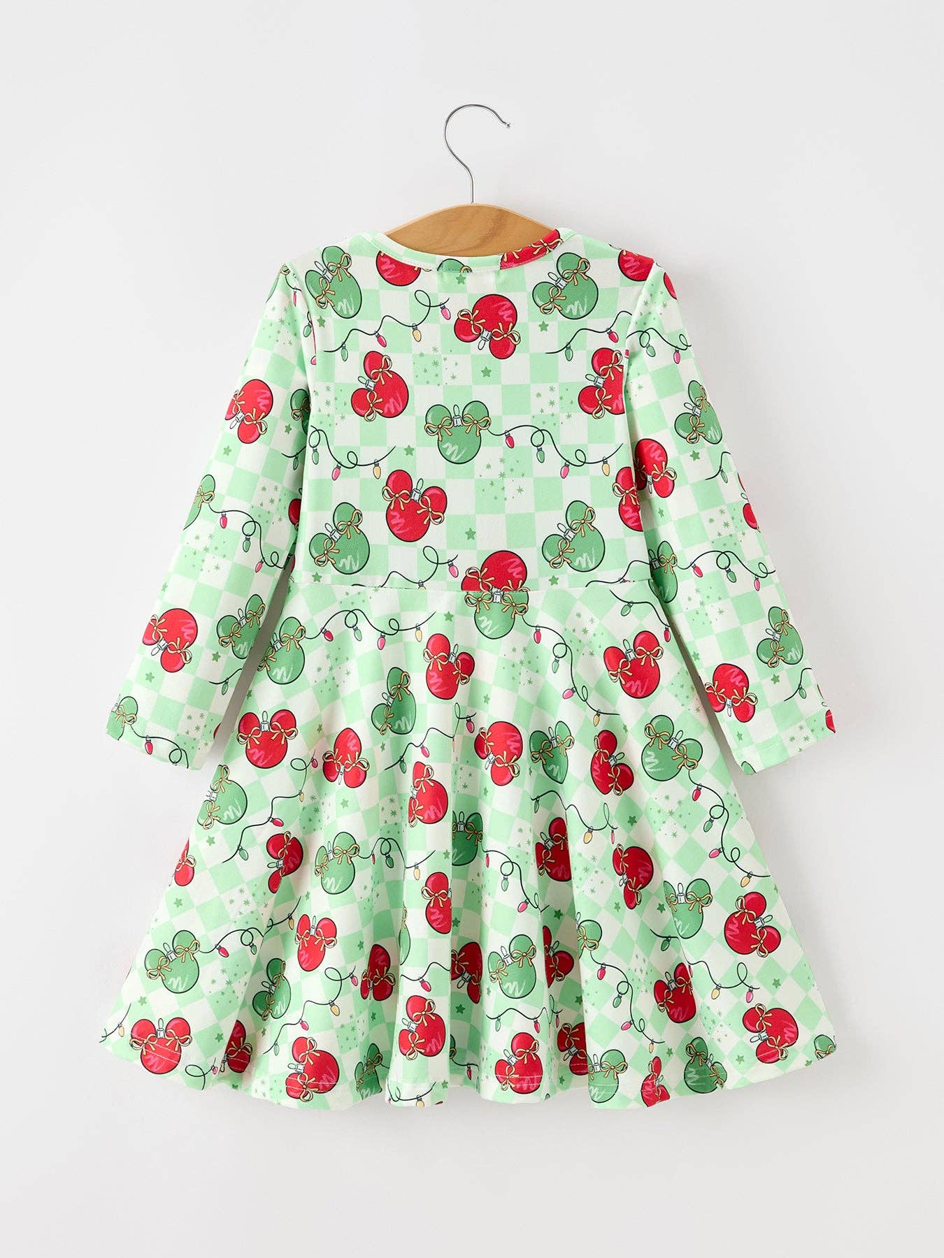 Disney Christmas Ornament Long Sleeve Twirl Dress