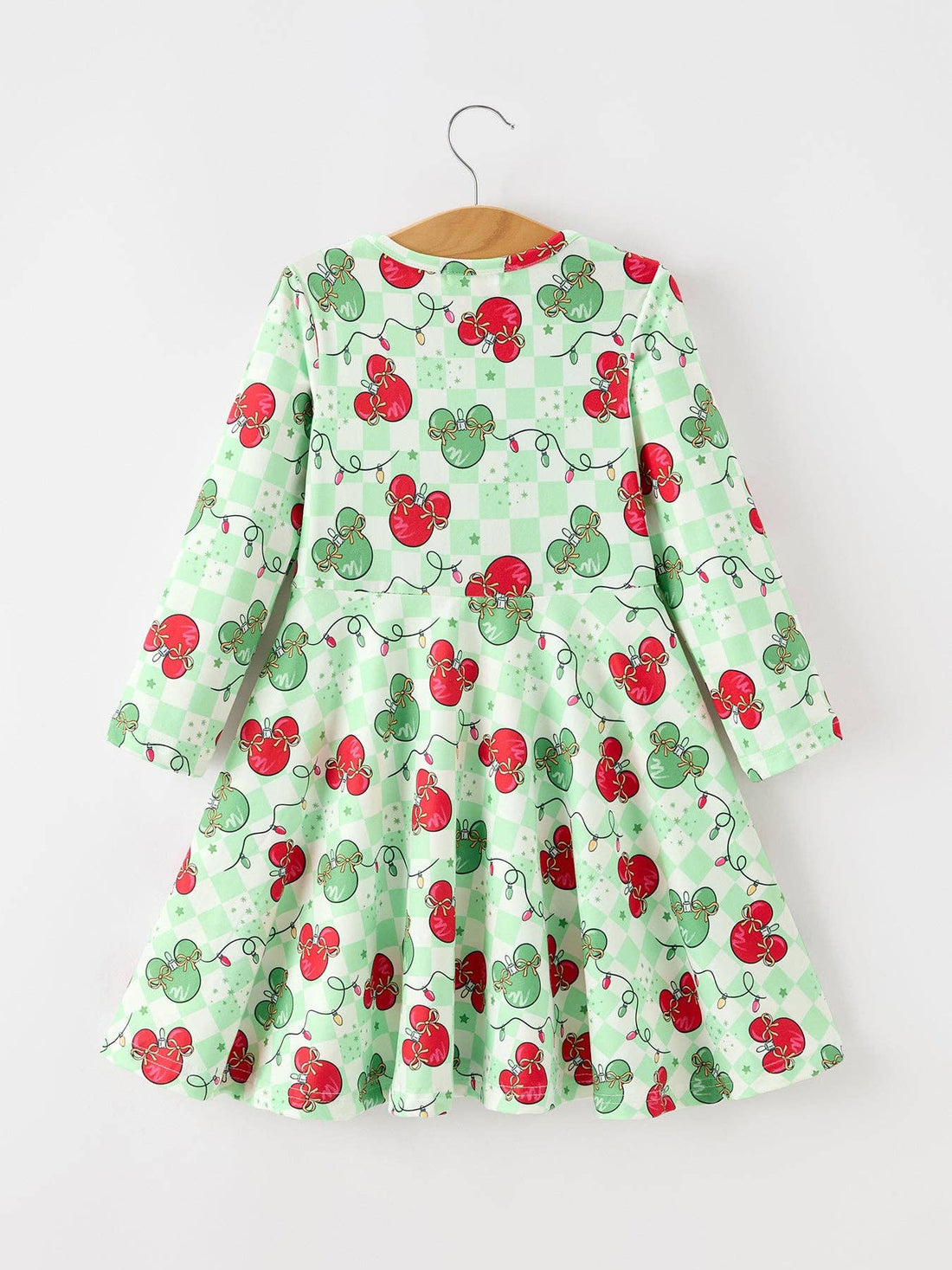 Disney Christmas Ornament Long Sleeve Twirl Dress
