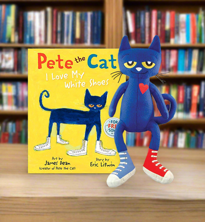 Pete The Cat Plush with hardcover book