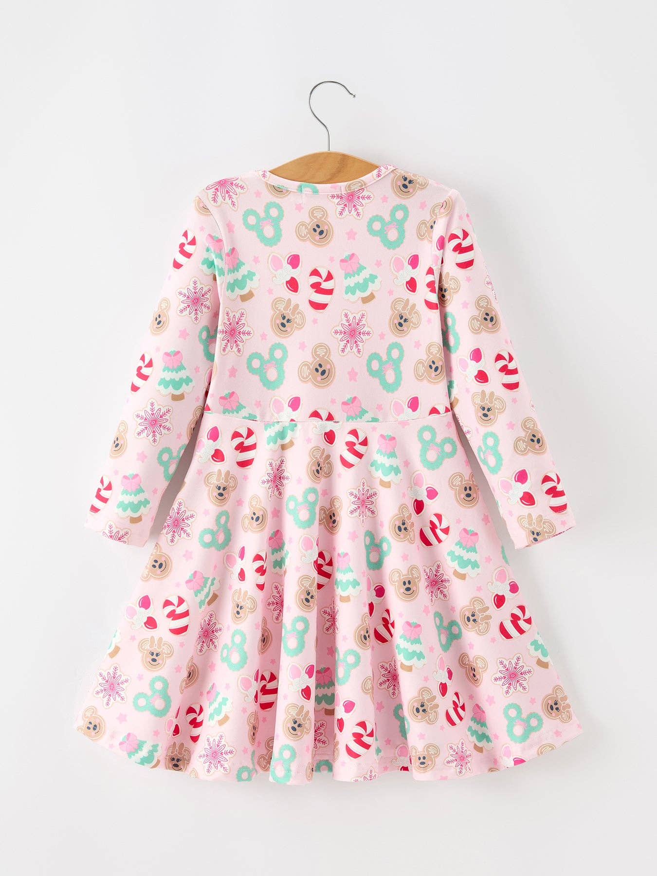 Disney Christmas Gingerbread Long Sleeve Twirl Dress