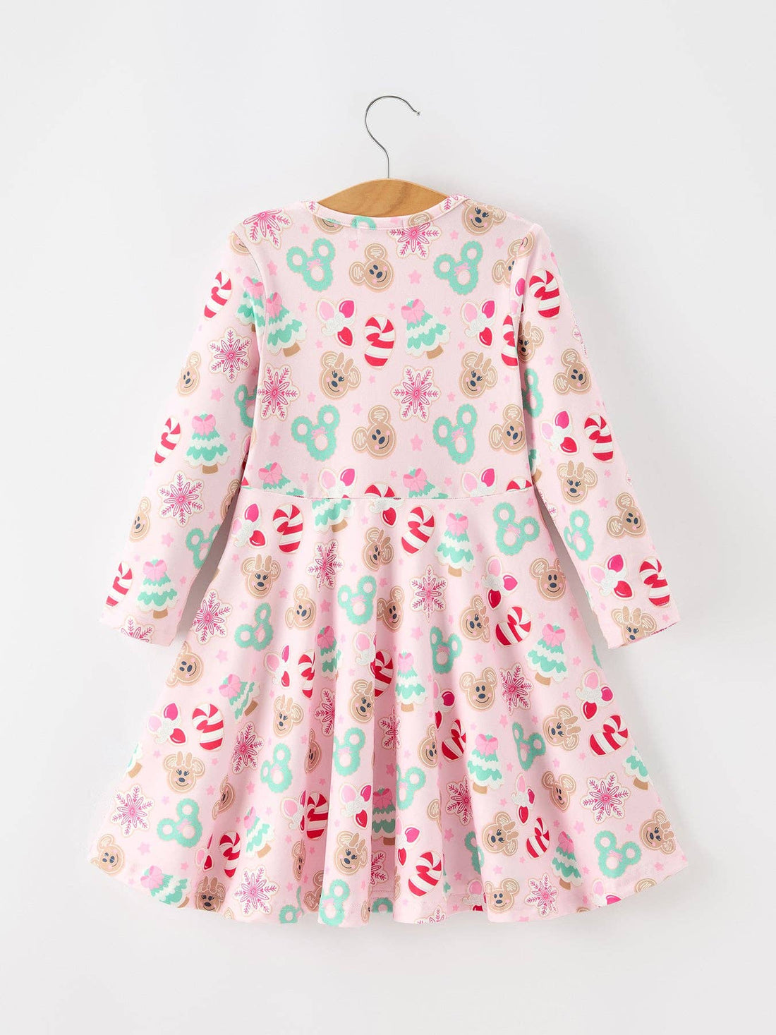 Disney Christmas Gingerbread Long Sleeve Twirl Dress