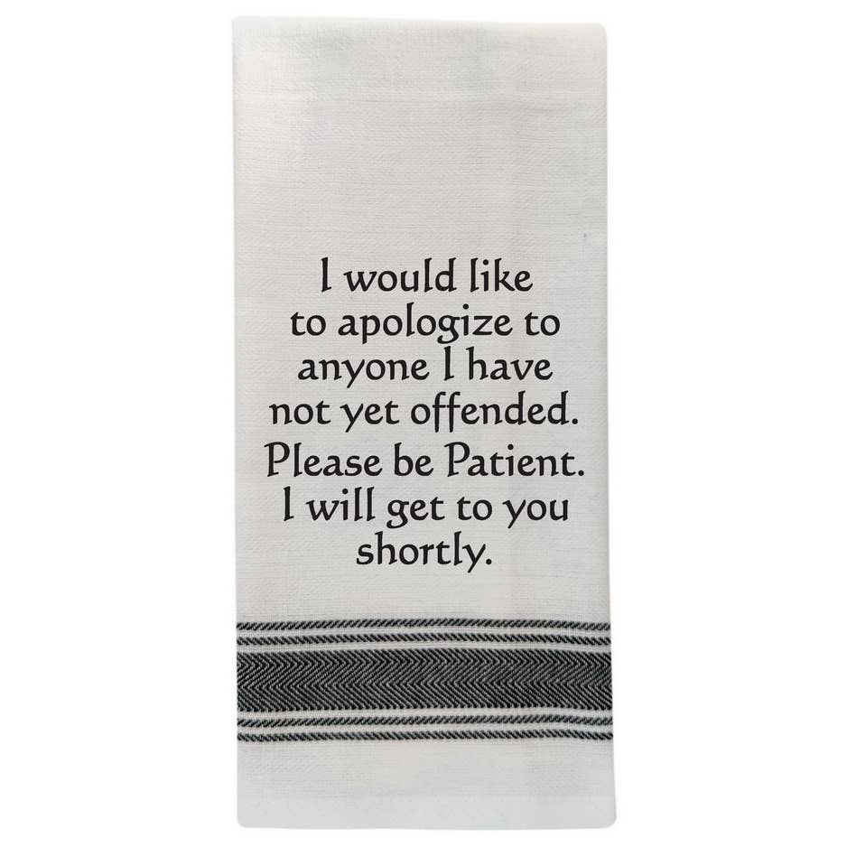 "I would like to apologize…", Tea Towel