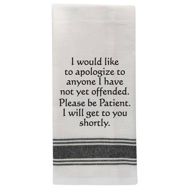 "I would like to apologize…", Tea Towel