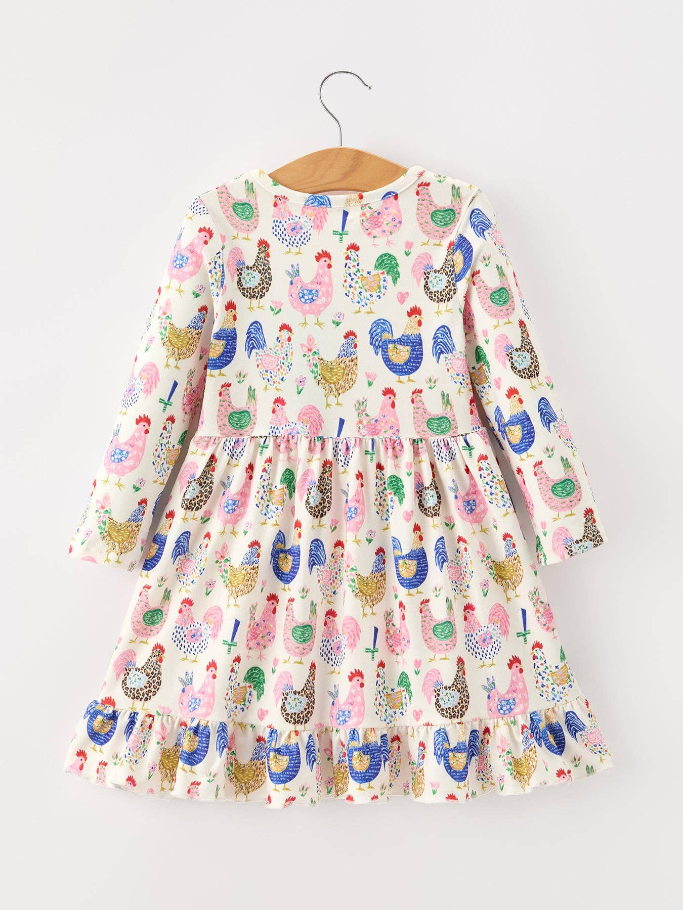 Fall Farm Chickens Twirl Dress