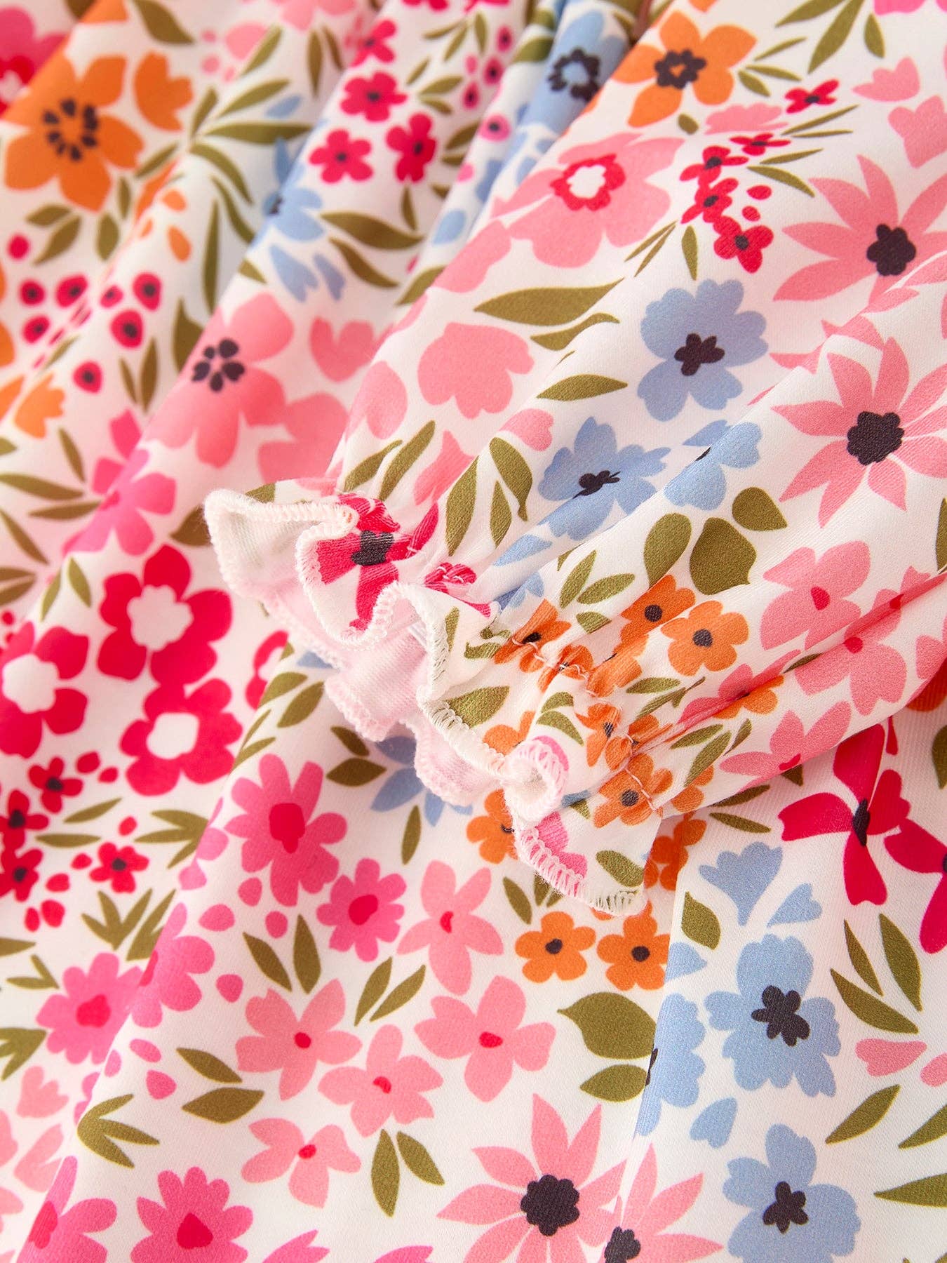 Pumpkin Bow Smocked Floral Dress