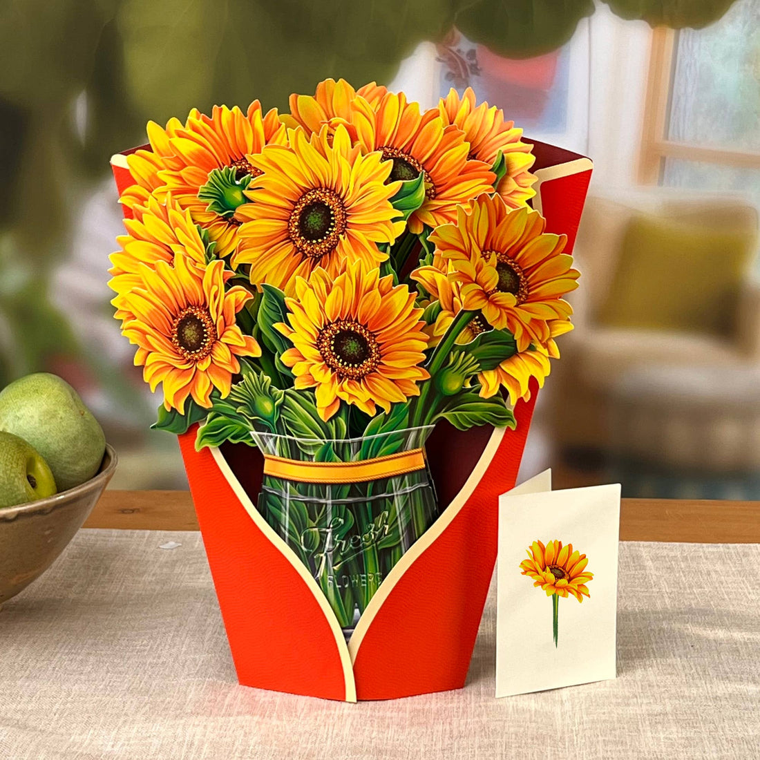 Sunflowers (8 Pop-up Greeting Cards)