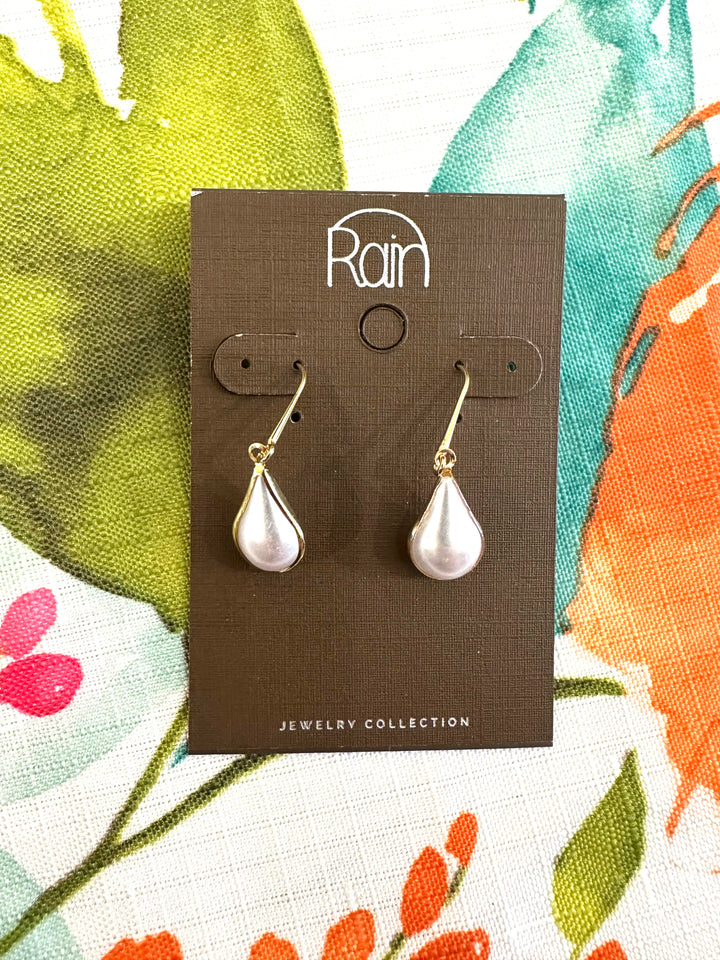 Rain Silver & Gold Teardrop Earrings