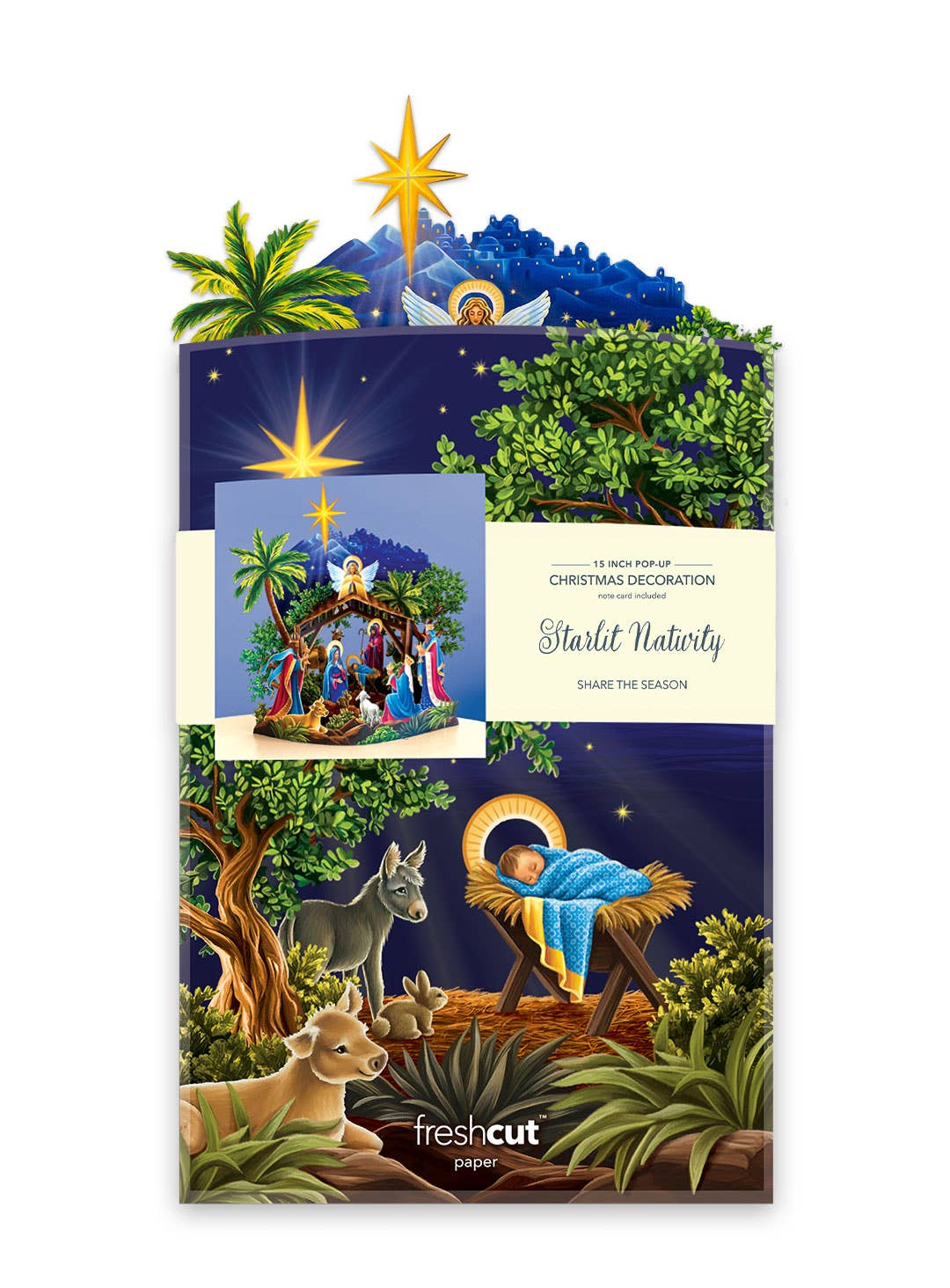 Starlit Nativity (6 Pop-up Greeting Cards)