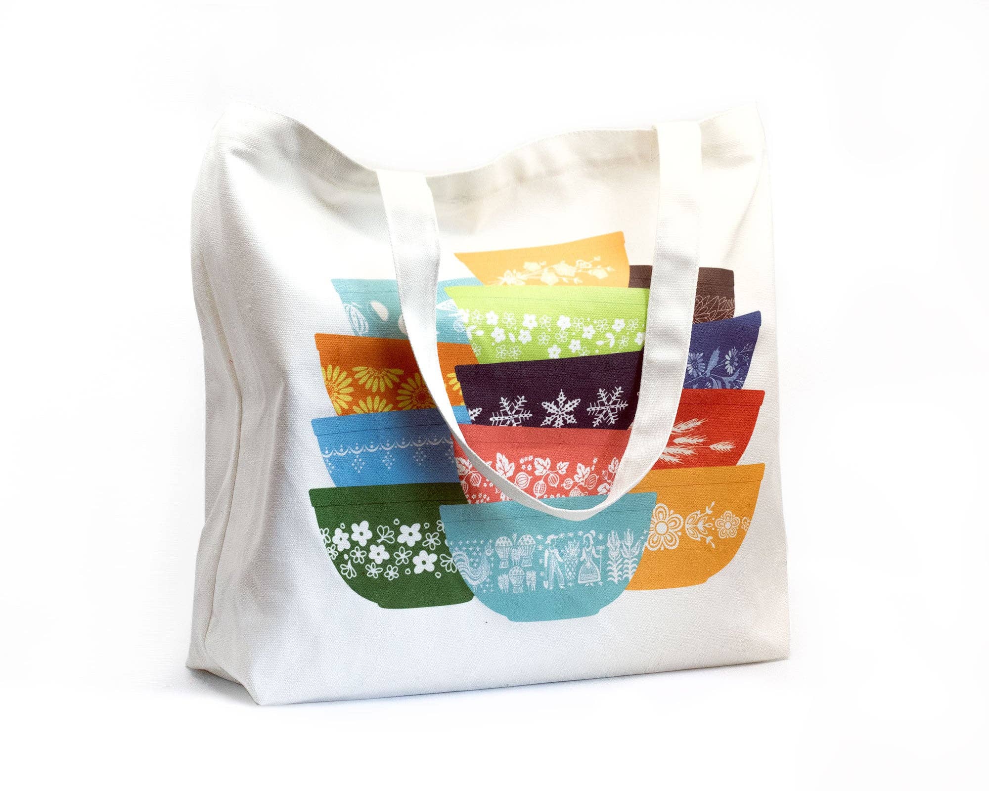 White Pyrex Inspired Tote Bag