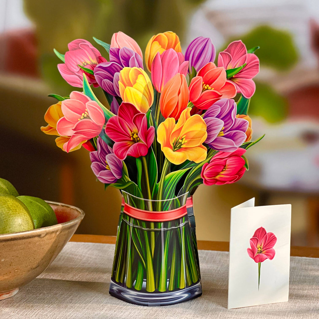 Festive Tulips (8 Pop-up Greeting Cards)