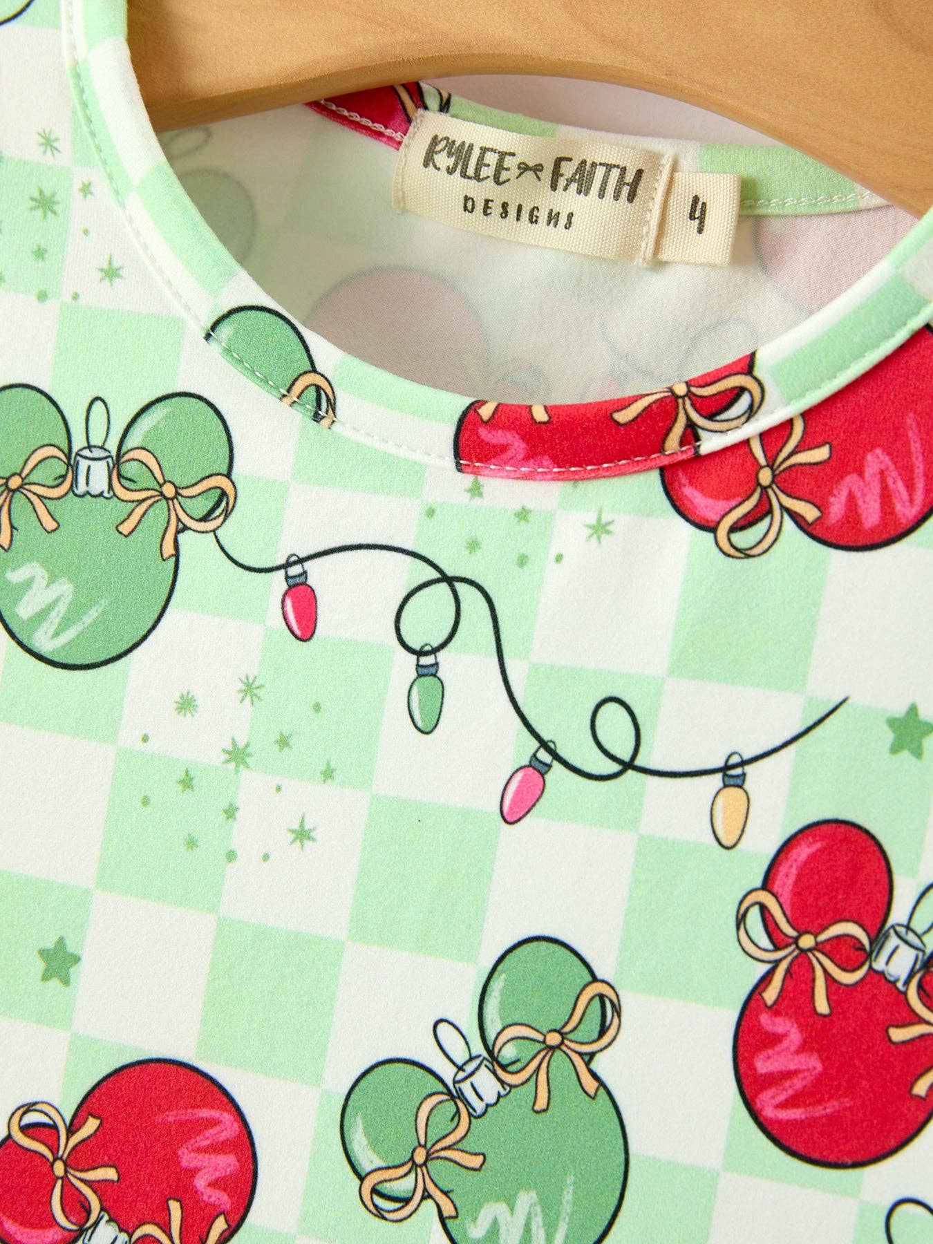 Disney Christmas Ornament Long Sleeve Twirl Dress