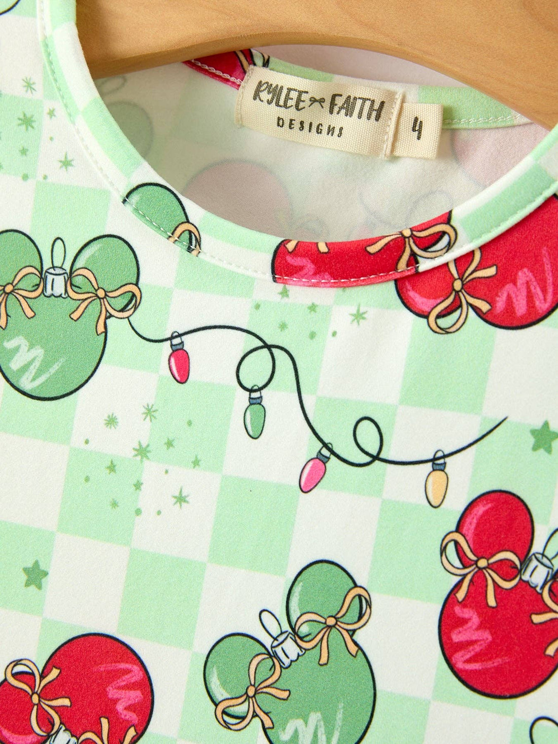 Disney Christmas Ornament Long Sleeve Twirl Dress