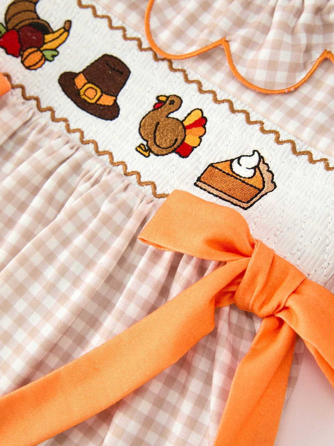 Thanksgiving Smocked Girls Dress