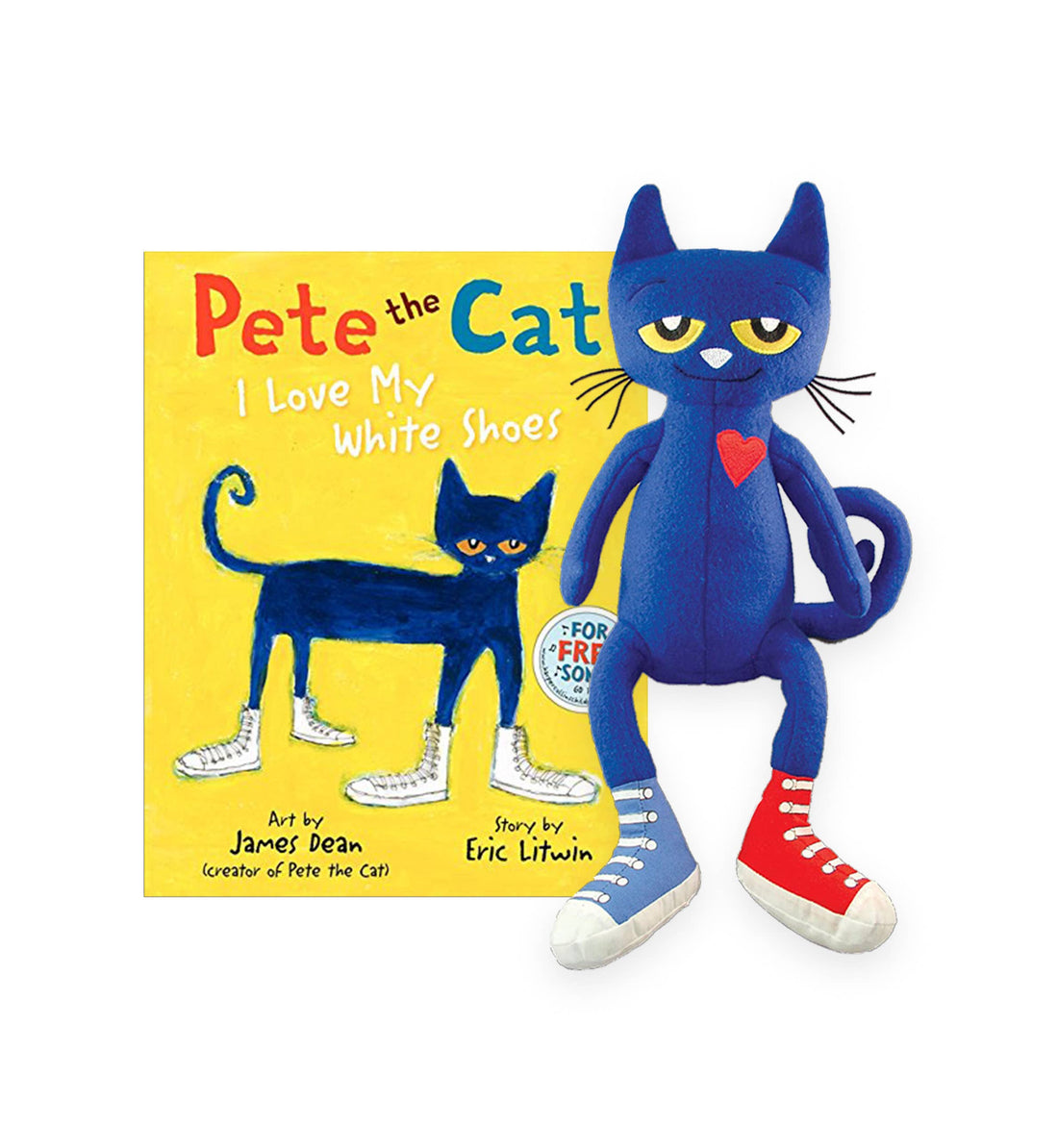Pete The Cat Plush with hardcover book