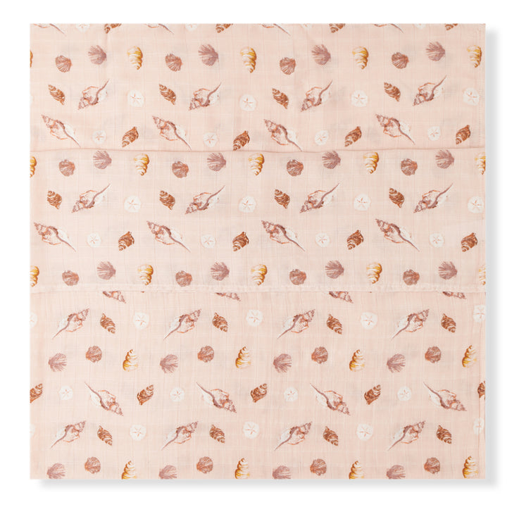 Milk Barn Sea Shell Swaddle Blanket