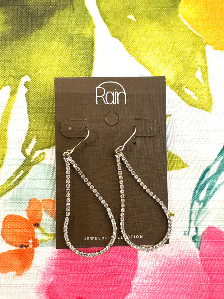 Rain Silver Stone Teardrop Earrings