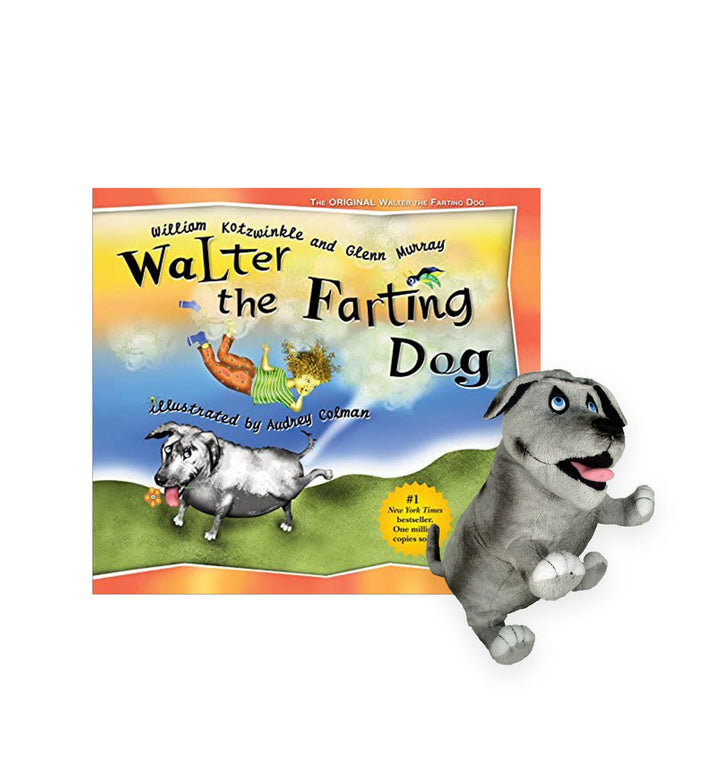 Walter The Farting Dog Plush with hardcover book