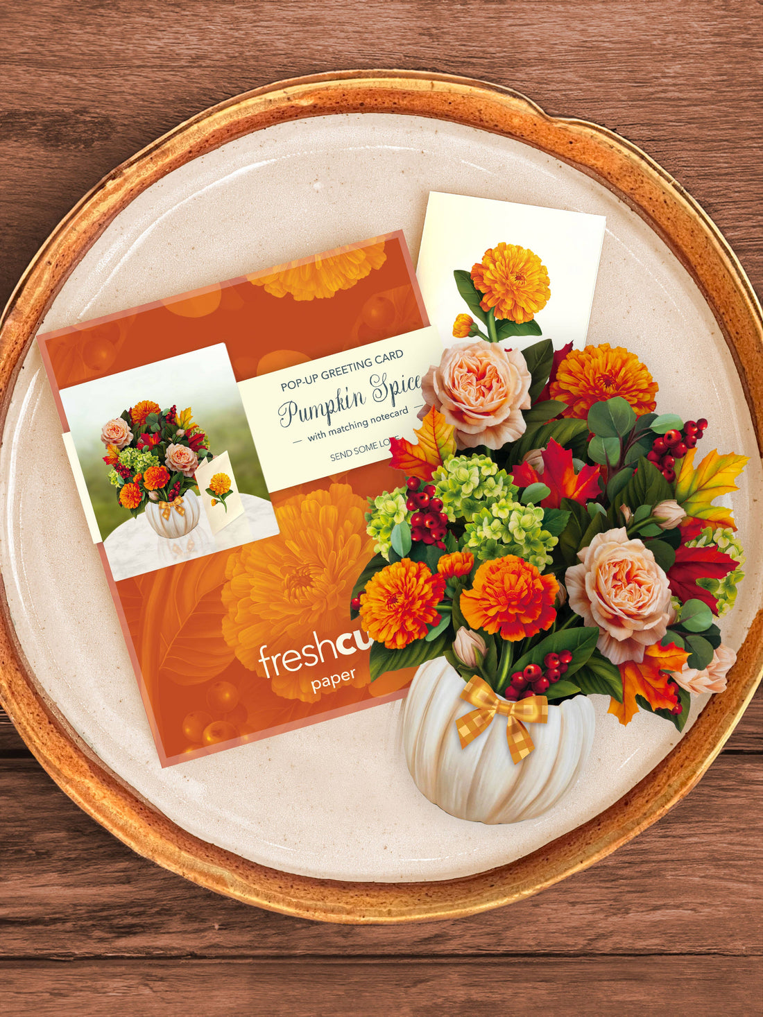 Mini Pumpkin Spice (10 Pop-up Greeting Cards)