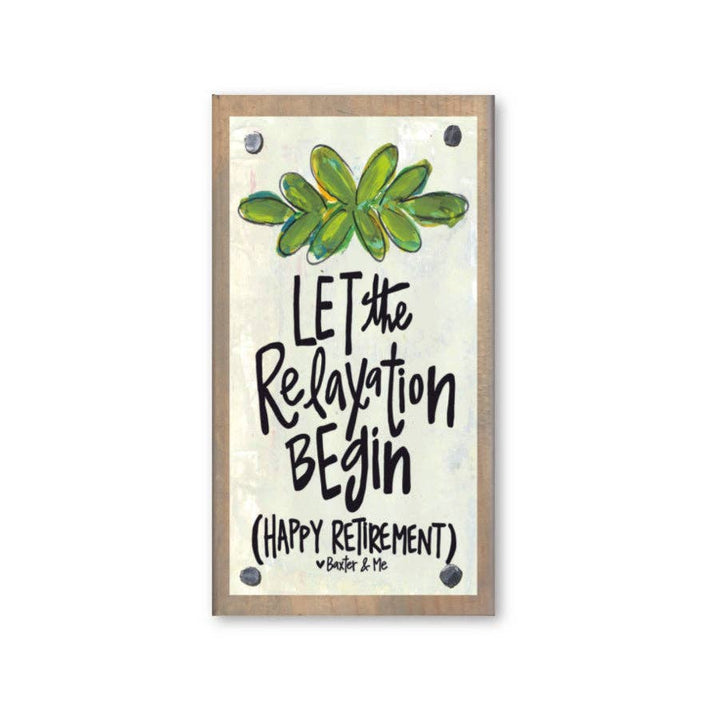 Relaxation Retirement Driftwood Happy Block