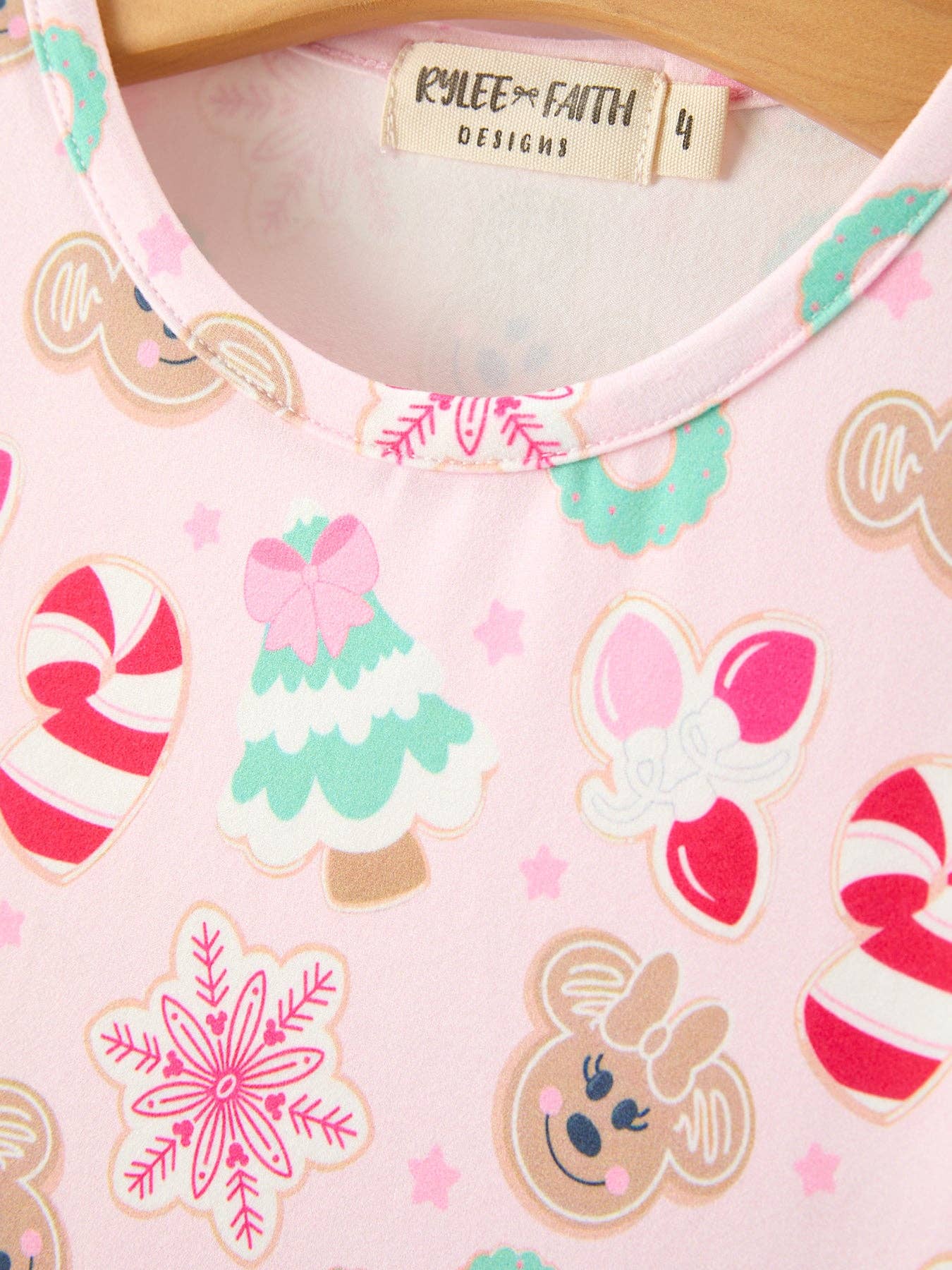 Disney Christmas Gingerbread Long Sleeve Twirl Dress