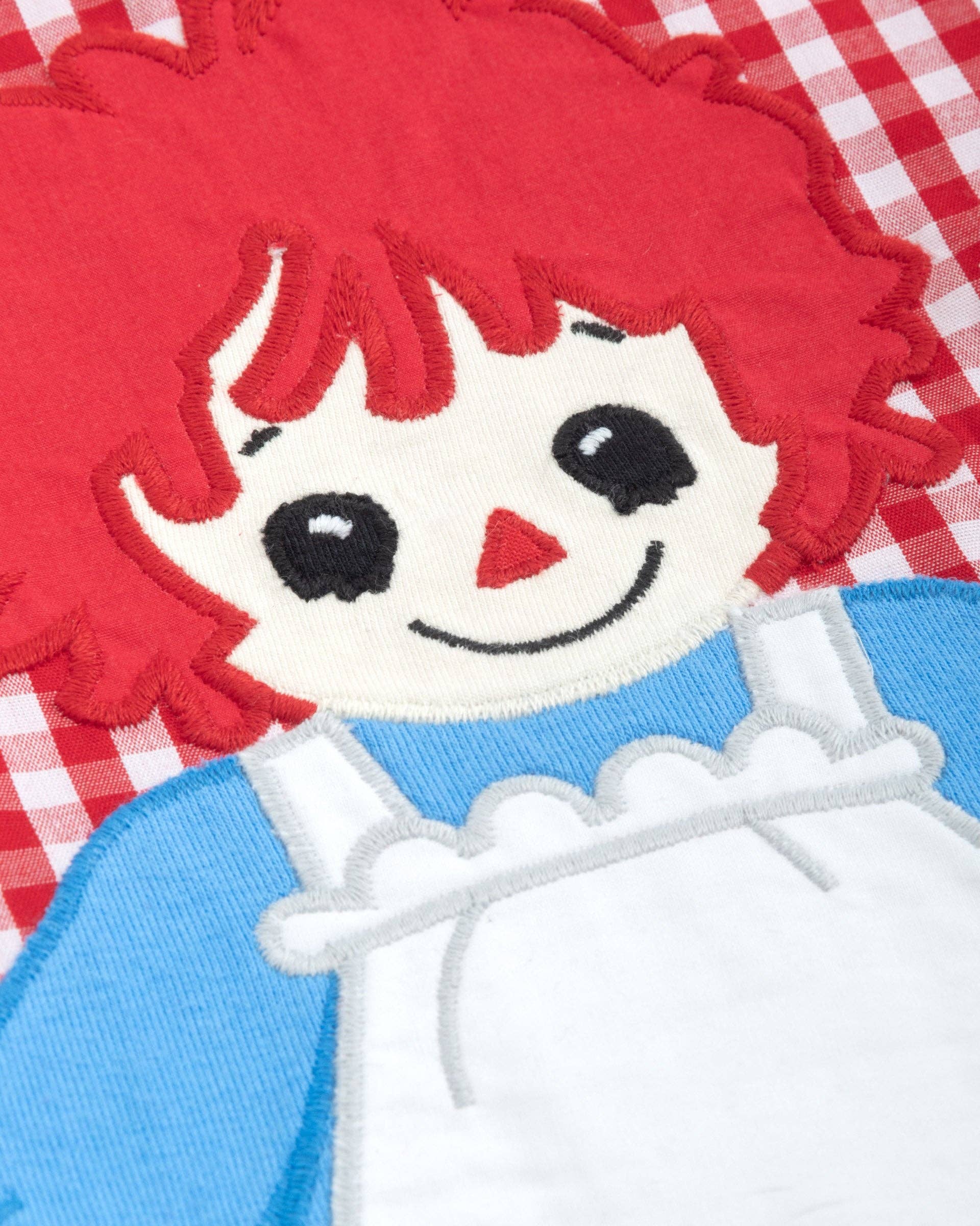 Dolly Red Gingham A-Line Raggedy Ann Applique Dress