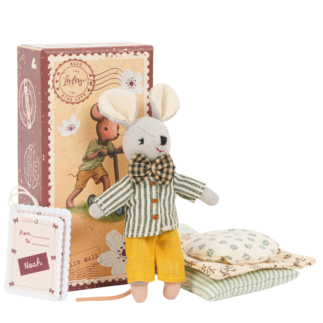 Noah in Stamp Holder Box with Bedding