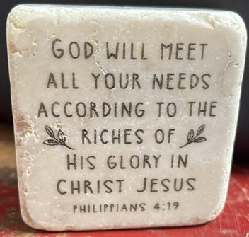 God Will Meet All Your Needs Scripture Stone