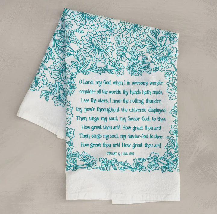 O Lord, my God Tea Towel