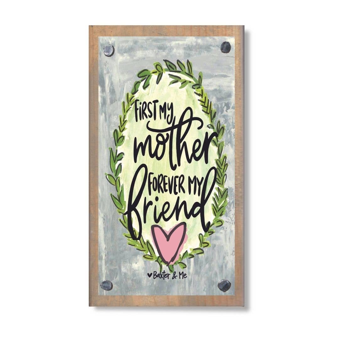 Mother Friend Driftwood Happy Block