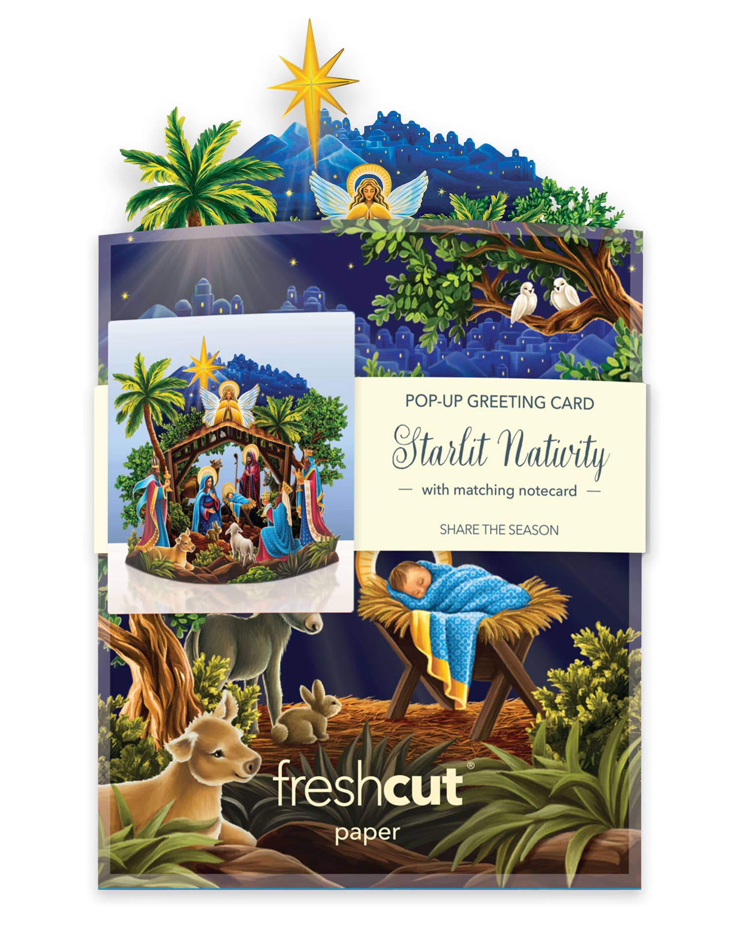 Mini Nativity (10 Mini Pop-up Greeting Cards)