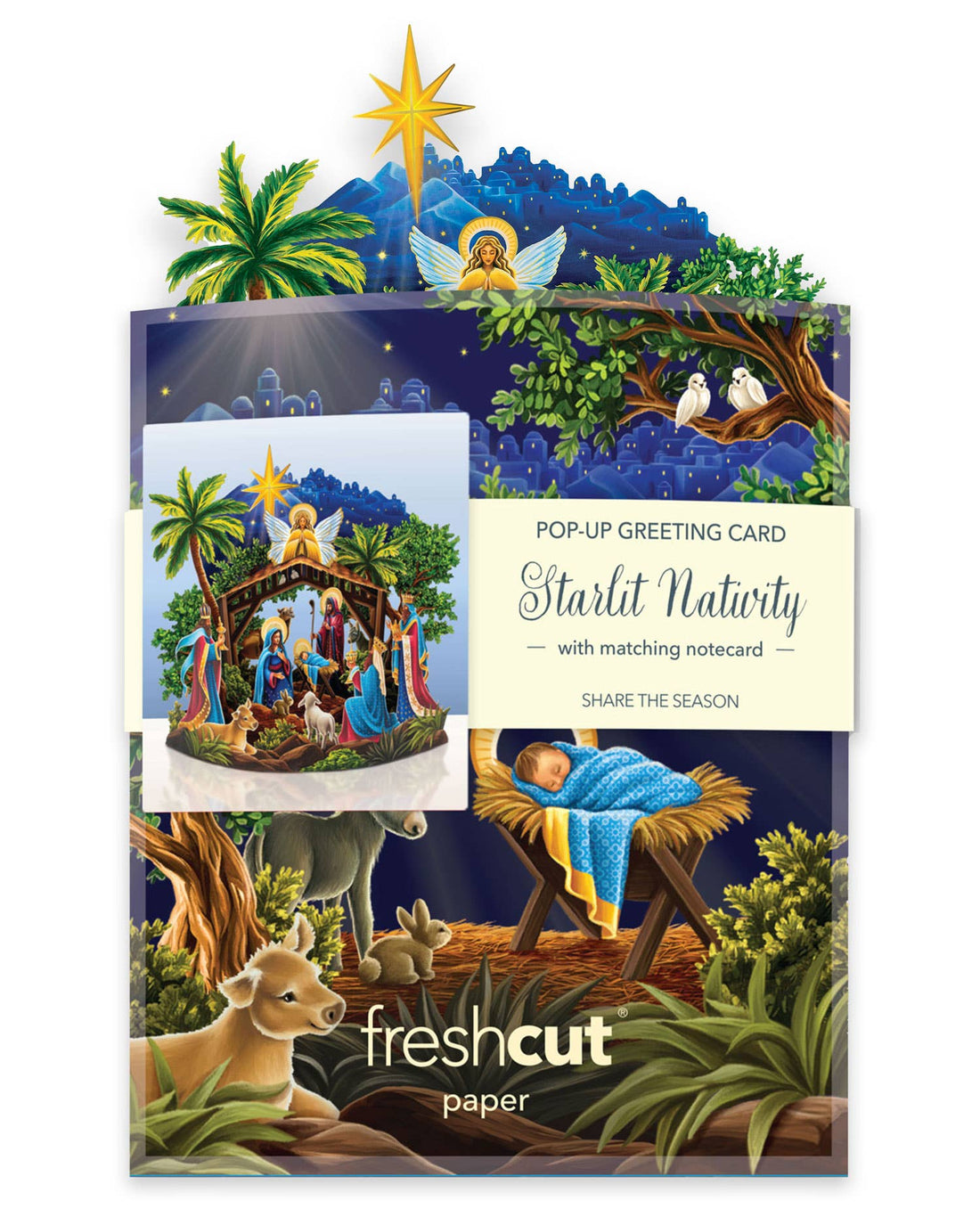 Mini Nativity (10 Mini Pop-up Greeting Cards)