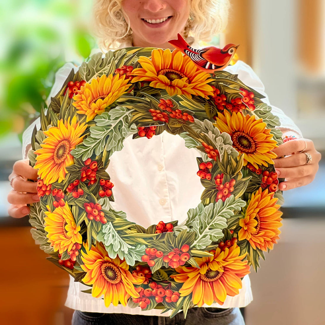 Harvest Wreath (6 Pop-up Fall Greeting Cards)