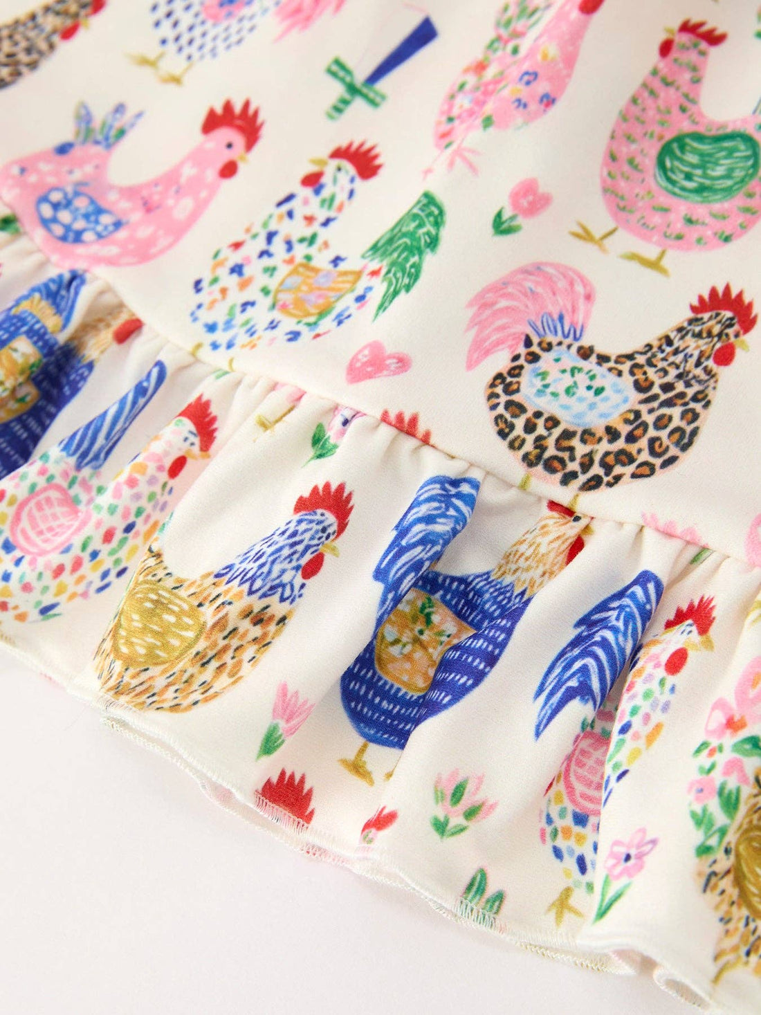 Fall Farm Chickens Twirl Dress