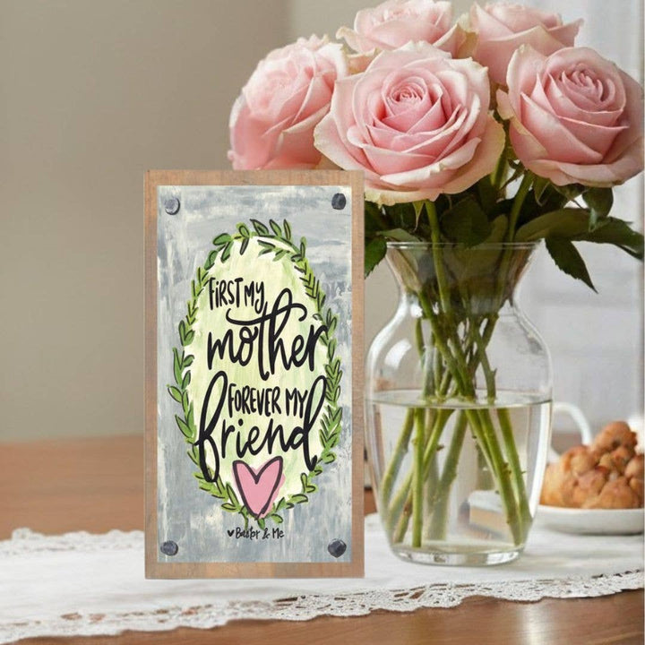 Mother Friend Driftwood Happy Block