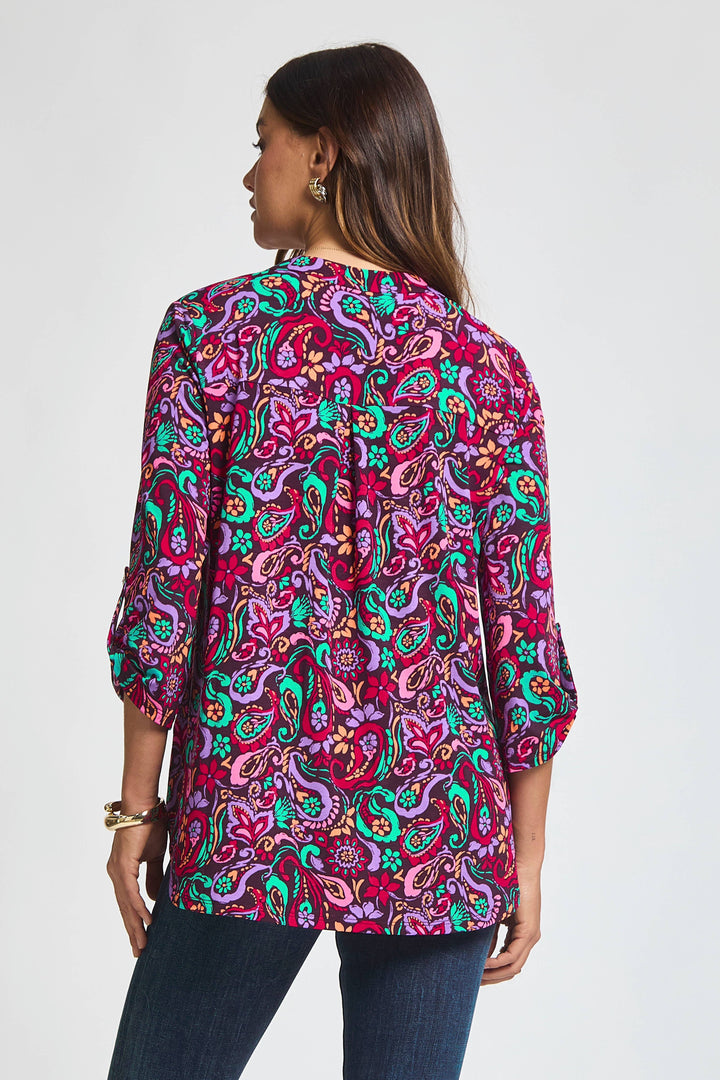 Paisley Print Lizzy Top: WINE