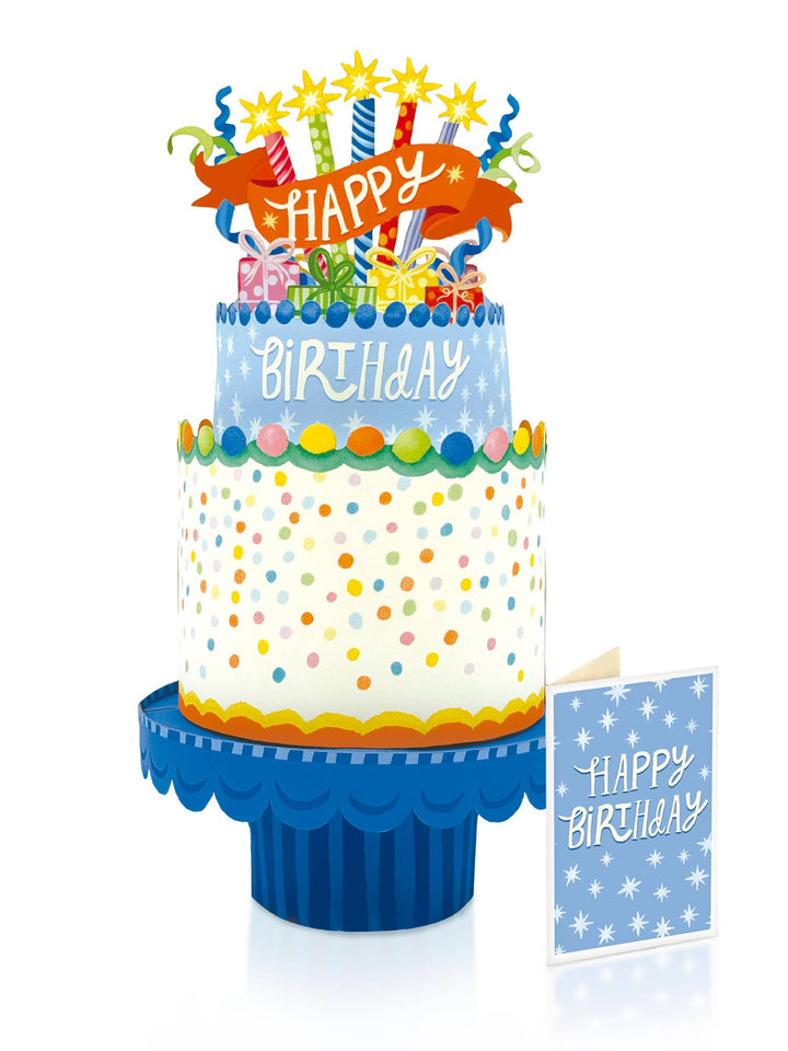Confetti Birthday Cake (8 Pop-up Greeting Cards)